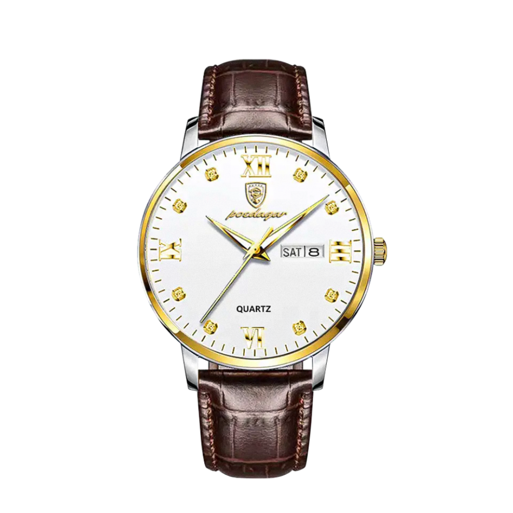 LeVoux | Elegant Kvarts Læder Armbåndsur | 42mm