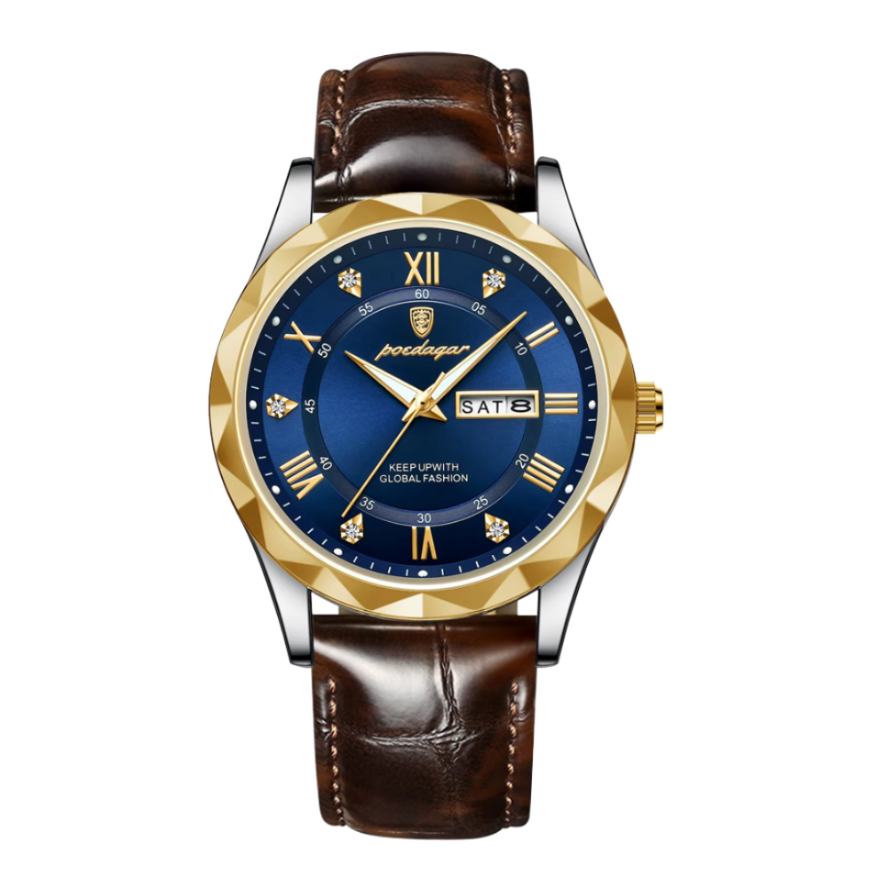 Elias | Herre Kvarts Dag-Dato Armbåndsur | 41mm