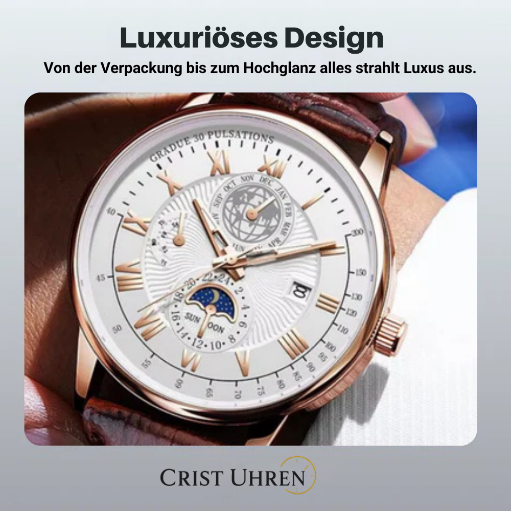 Julian | Global Voyager Mondphasen-Herrenuhr | 40 mm