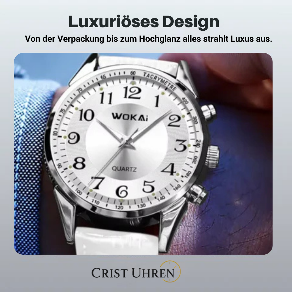 Jerick | Moderne Herrenuhr mit Rennsport-Charakter und Lederarmband | 40 mm