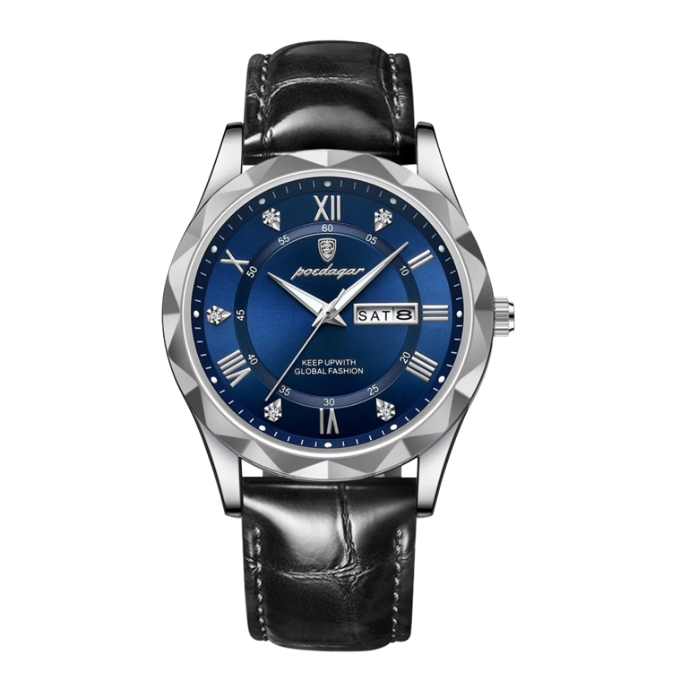 Elias | Herre Kvarts Dag-Dato Armbåndsur | 41mm