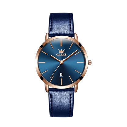 Arvento | Klassisk Læder Herreur med Dato | 40mm