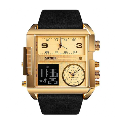 Alex | Herre Dobbelt Kalender Kvartsur | 51mm