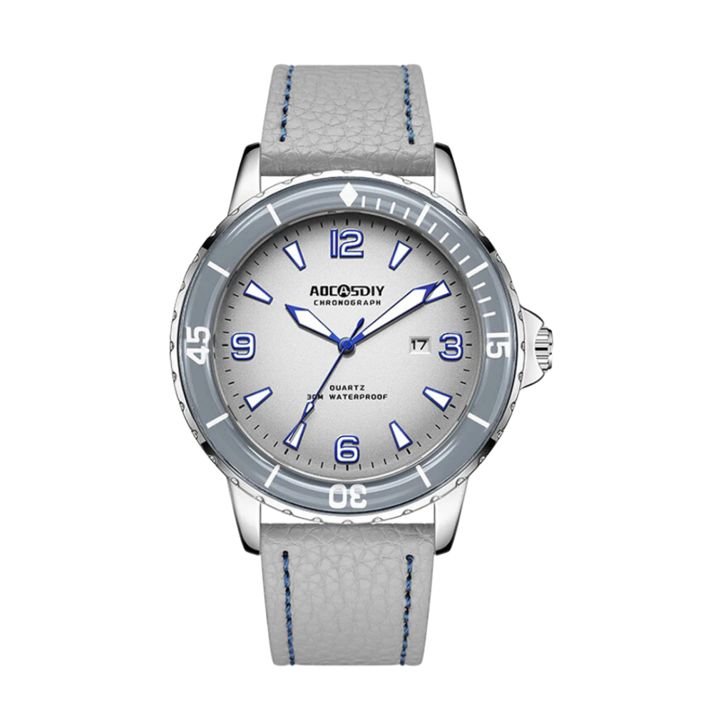 Jeferson | Enduro Herren-Fieldwatch mit Lederarmband | 44 mm