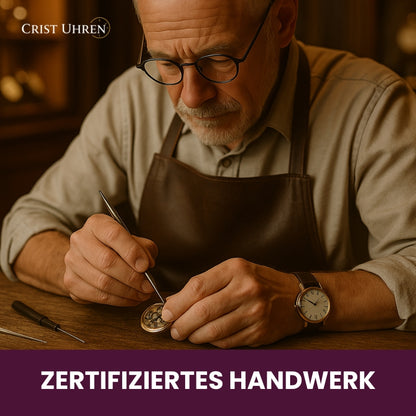 Miles | Chronograph Armbanduhr mit Lederarmband | 46 mm