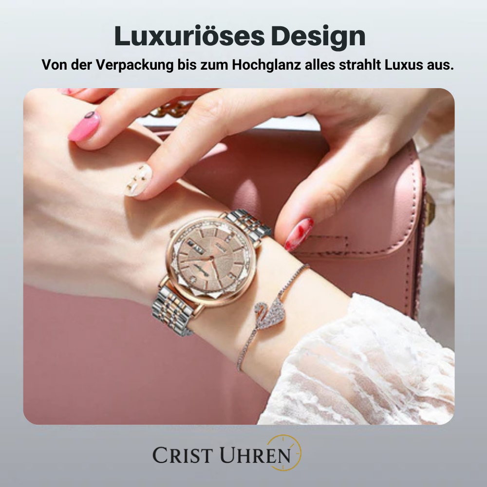 Patricia | Luxury Two-Tone Crystal Ur | 32mm