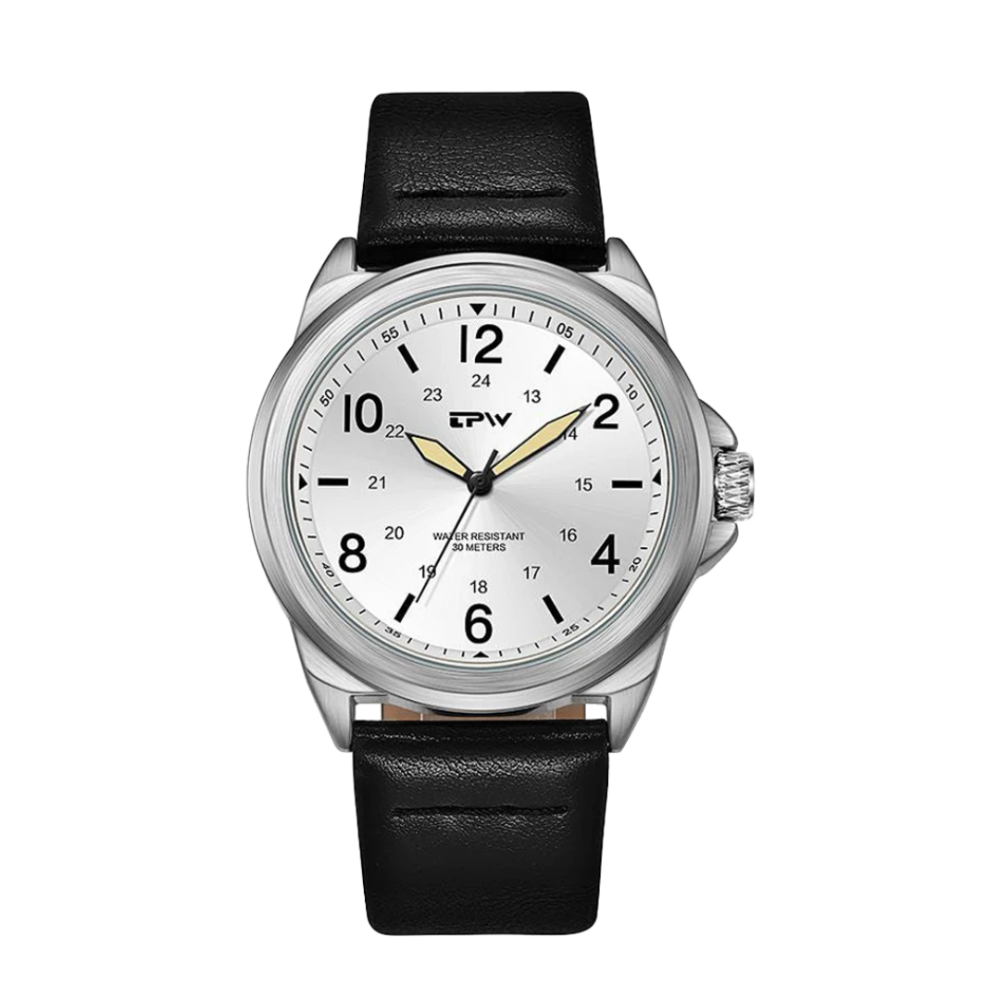 Julian | MetroEdge Herrenuhr mit Lederarmband | 43 mm