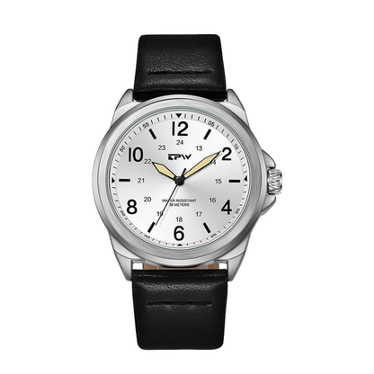 Julian | MetroEdge Herrenuhr mit Lederarmband | 43 mm