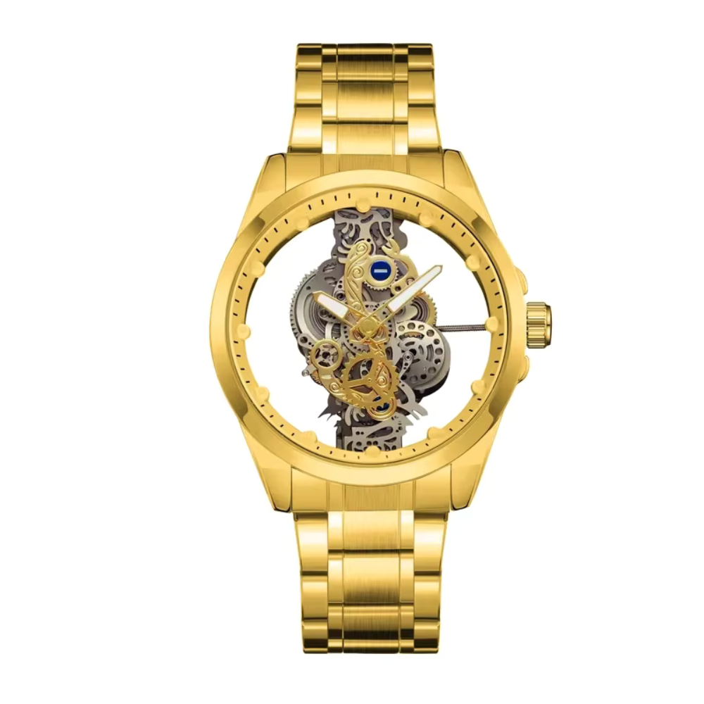 Ronan | Dobbelt-sidet Skelet Kvarts Armbåndsur | 42mm