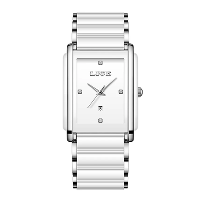 Claudine | Elegante quadratische Damenuhr | 34 mm