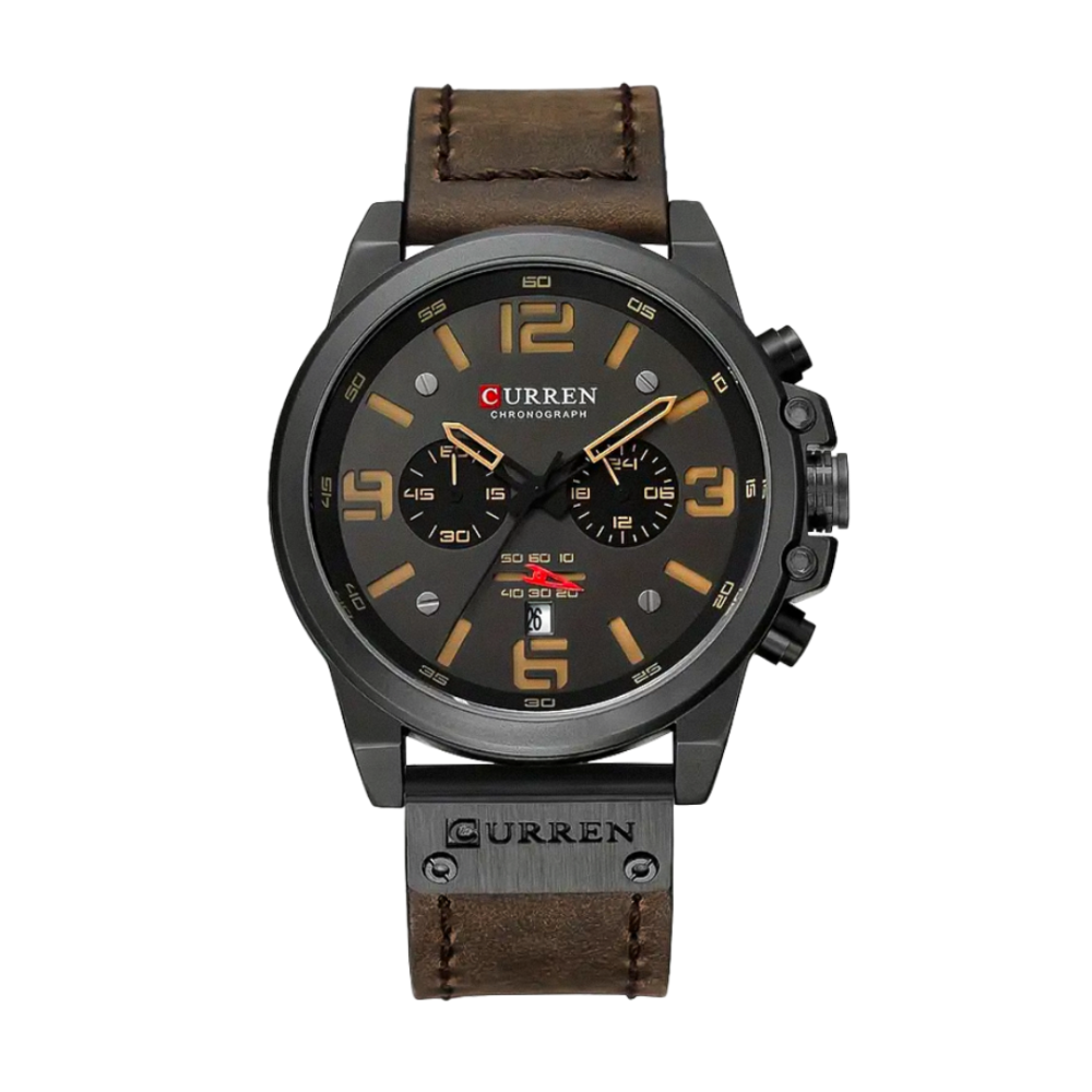 Marcellus | Retro Læder Kvarts Armbåndsur | 45mm