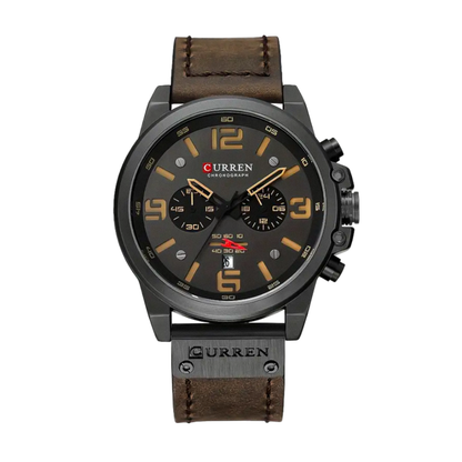 Marcellus | Retro Læder Kvarts Armbåndsur | 45mm