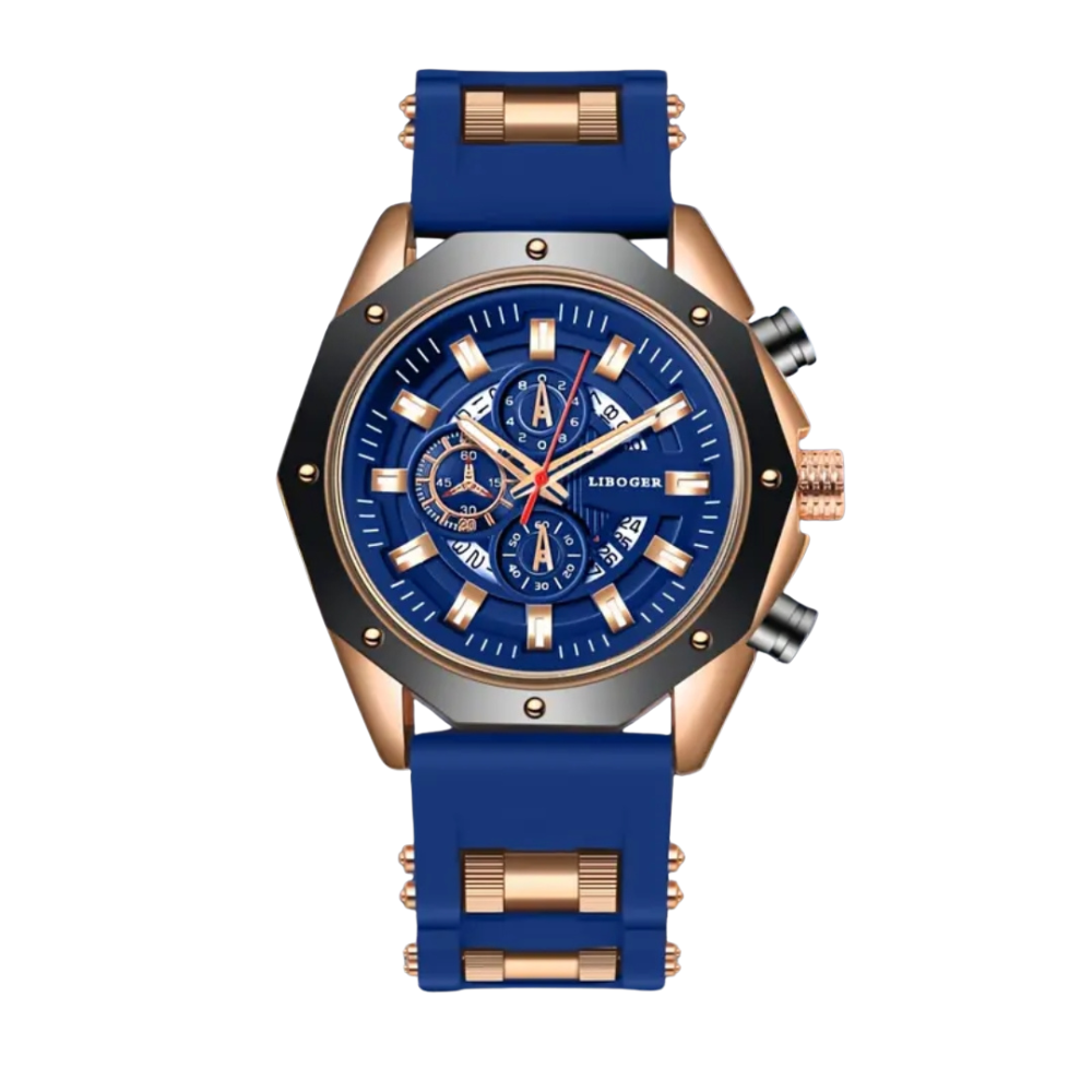 Grayson | Herre Sports Chronograph Quartz Ur med Silikonerem | 35mm