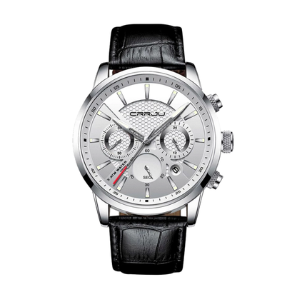 Grayson | Taktisch inspirierte Chronograph Herrenuhr mit Lederarmband | 42 mm