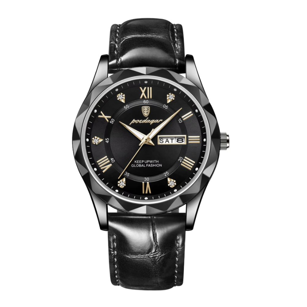 Elias | Herre Kvarts Dag-Dato Armbåndsur | 41mm