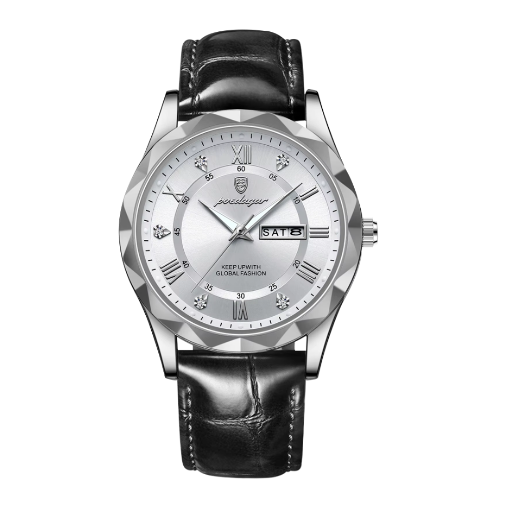 Elias | Herre Kvarts Dag-Dato Armbåndsur | 41mm