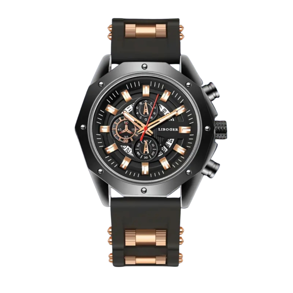 Grayson | Herre Sports Chronograph Quartz Ur med Silikonerem | 35mm
