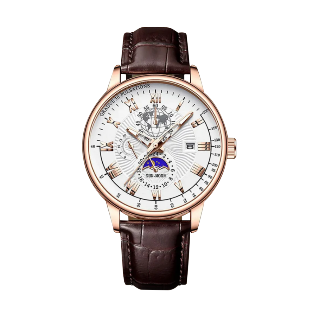 Julian | Global Voyager Mondphasen-Herrenuhr | 40 mm