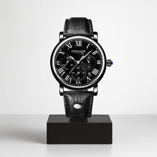 Lucas | Tiaved Precision Chronograph Herrenuhr mit Lederarmband | 40 mm