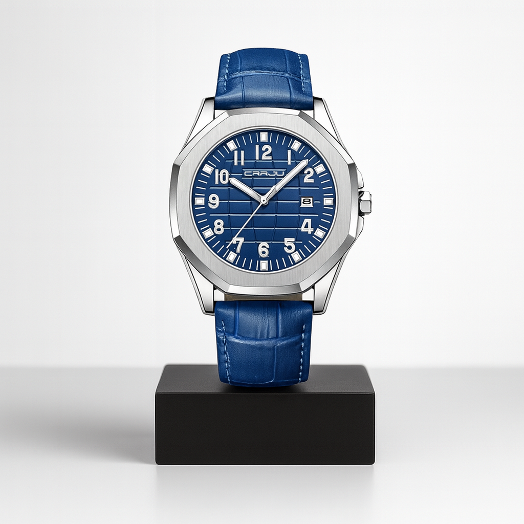 Ethan | Klassische Herrenuhr mit Lederarmband | 42 mm