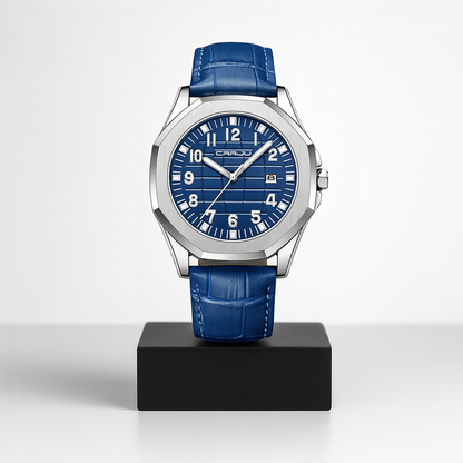 Ethan | Klassische Herrenuhr mit Lederarmband | 42 mm