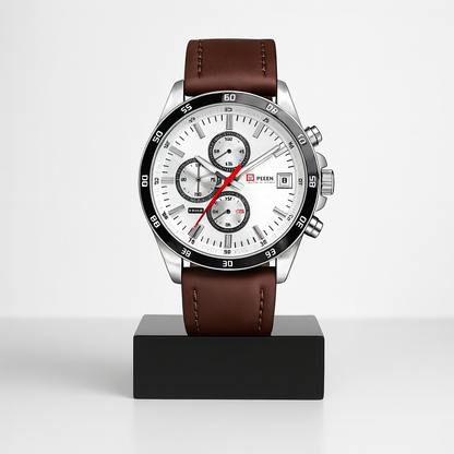 Alaric | Herre Luksus Kronograf Lædeur | 46mm