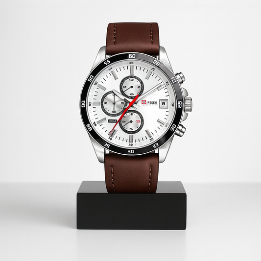 Alaric | Herre Luksus Kronograf Lædeur | 46mm