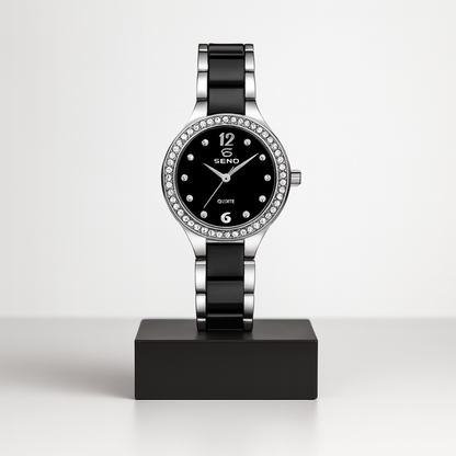 Canary | Elegante Damenuhr mit Kristalldetails | 28 mm