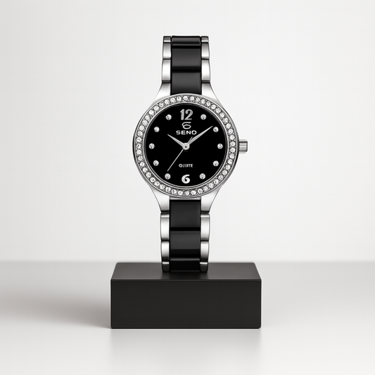 Canary | Elegante Damenuhr mit Kristalldetails | 28 mm