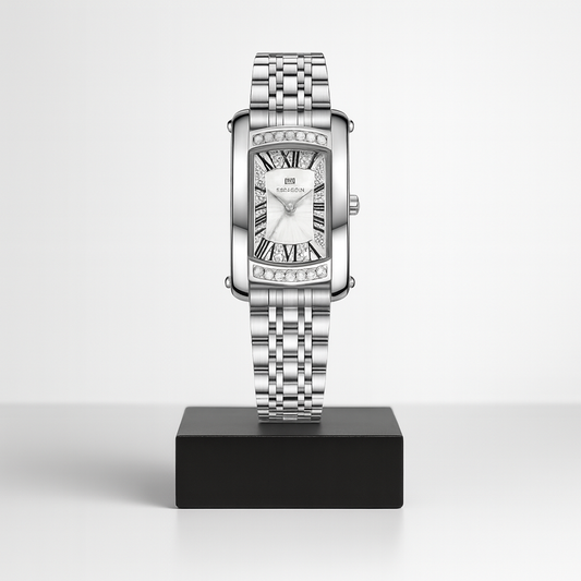 Adeline | Elegante Damenuhr mit funkelnden Kristalldetails | 36 mm