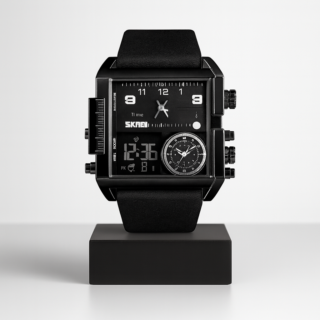 Alex | Herre Dobbelt Kalender Kvartsur | 51mm