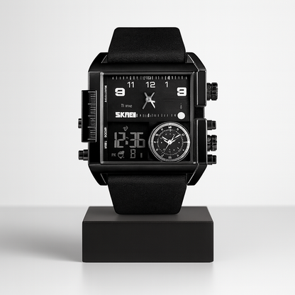 Alex | Herre Dobbelt Kalender Kvartsur | 51mm