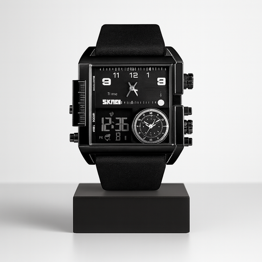 Alex | Herre Dobbelt Kalender Kvartsur | 51mm