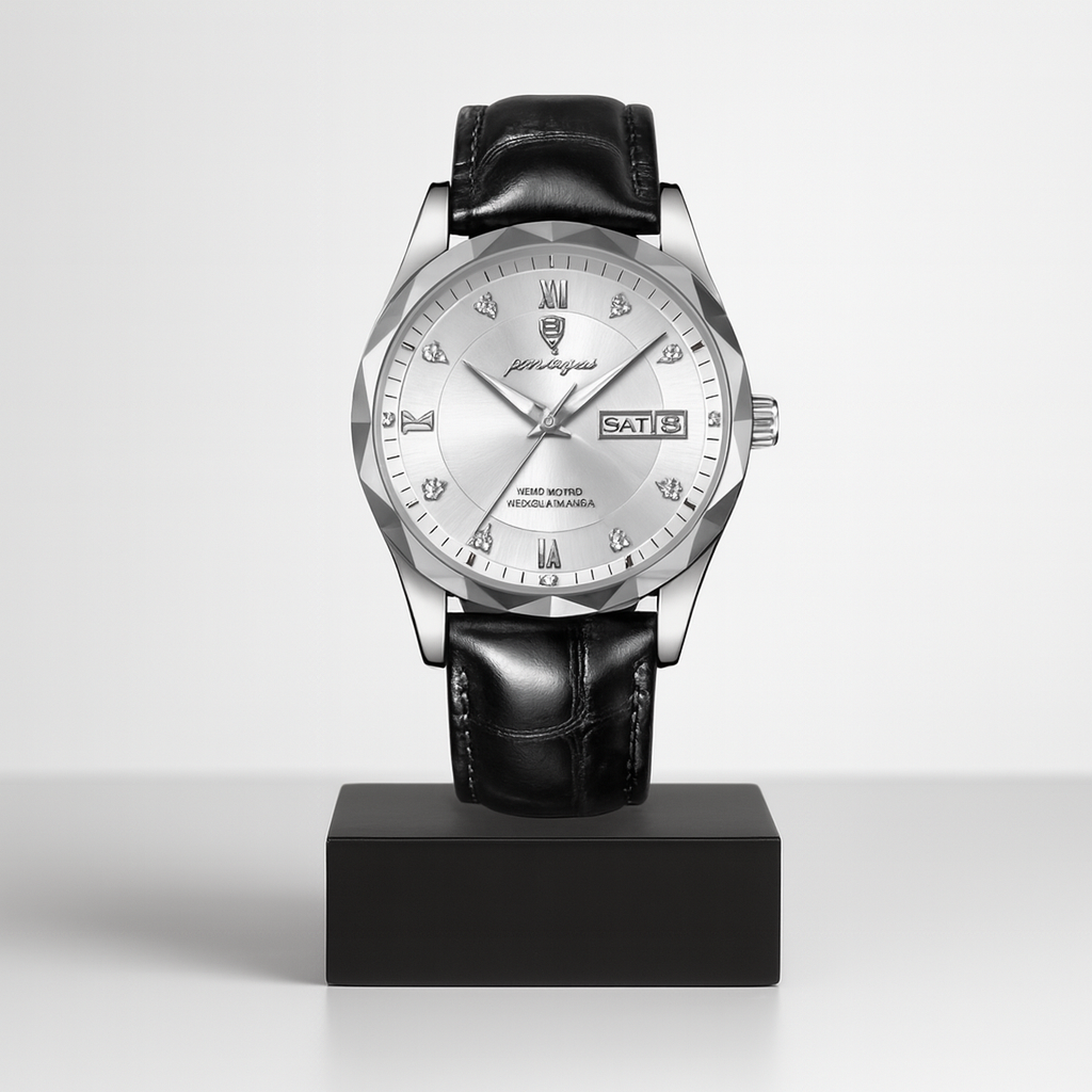 Elias | Herre Kvarts Dag-Dato Armbåndsur | 41mm