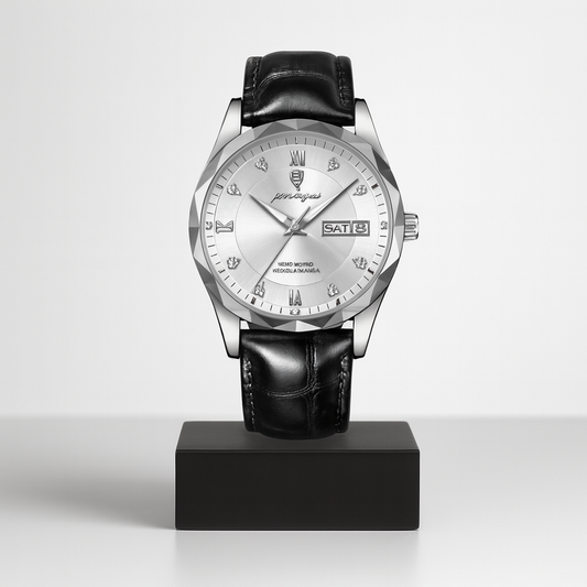 Elias | Herre Kvarts Dag-Dato Armbåndsur | 41mm