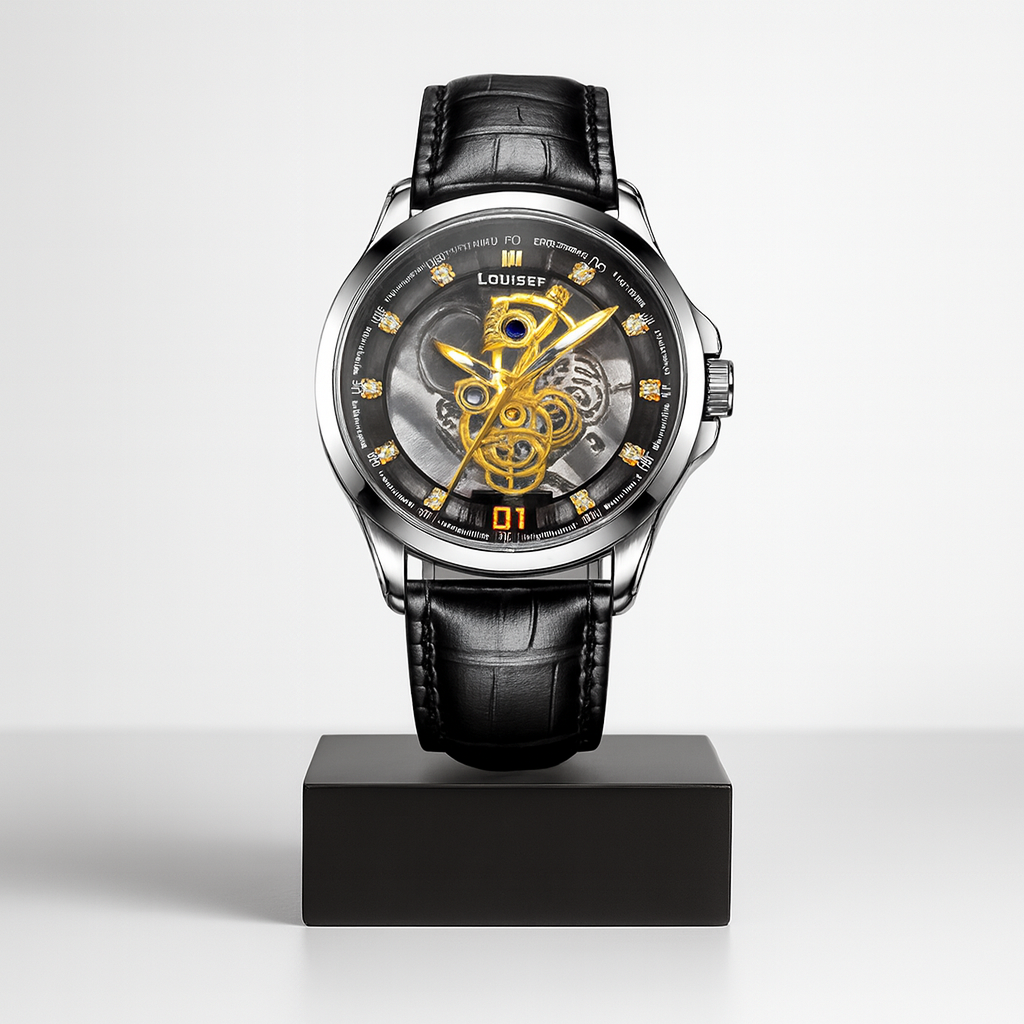 Caelus | Dobbelt-sidet Skelet Kvartsur | 40.5mm