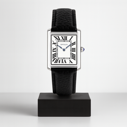 Adrian | Rektangulært Sølv Klassisk Ur | 28×27mm