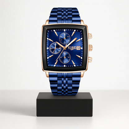 Axton | Herre Rektangulært Quartz Elegance Ur | 47mm