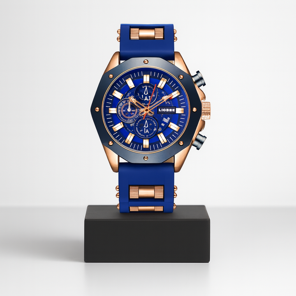 Grayson | Herre Sports Chronograph Quartz Ur med Silikonerem | 35mm