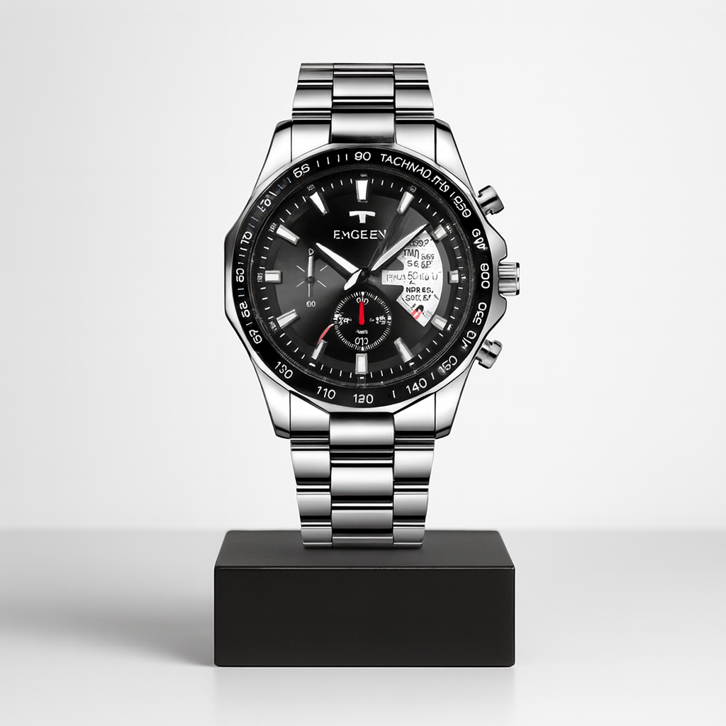 Harrison | Herre Oversized Kalender Quartz Ur | 44mm