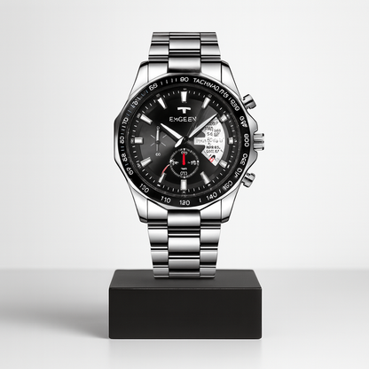 Harrison | Herre Oversized Kalender Quartz Ur | 44mm