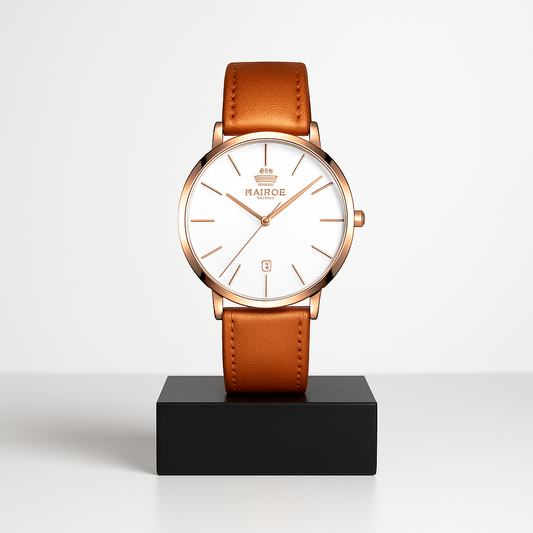 Arvento | Klassisk Læder Herreur med Dato | 40mm