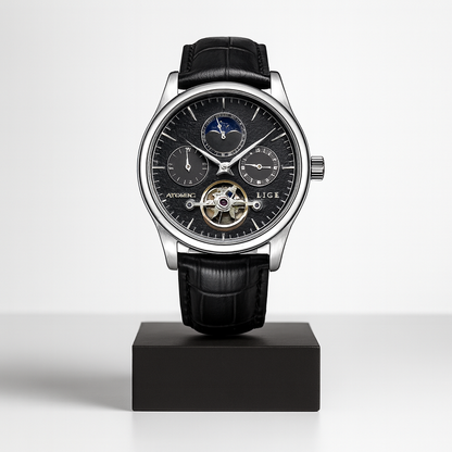 Edric | Herre Mekanisk Kalender Skeleton Ur | 43mm