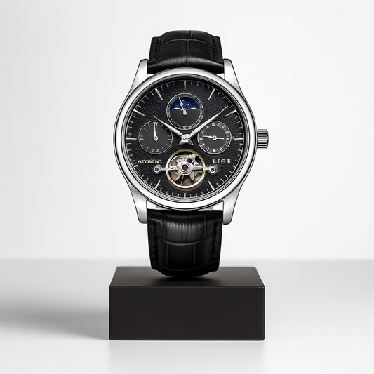 Edric | Herre Mekanisk Kalender Skeleton Ur | 43mm