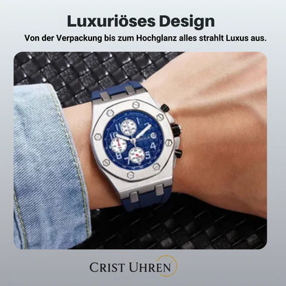 Andrei | Chronograph Herrenuhr mit achteckiger Lünette | 43 mm