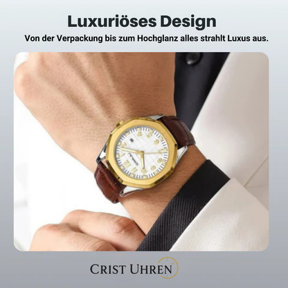 Ethan | Klassische Herrenuhr mit Lederarmband | 42 mm